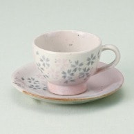 【直送品】山万 吉野桜　コーヒー碗皿  72348－409 1個（ご注文単位1個）
