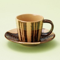【直送品】山万 アメ十草　チョコ型コーヒー碗皿  72403－409 1個（ご注文単位1個）