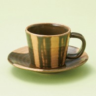 >【直送品】山万 オリベ十草　チョコ型コーヒー碗皿  72406－409 1個（ご注文単位1個）