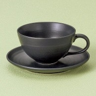 >【直送品】山万 黒コーヒー碗皿  72418－059 1個（ご注文単位1個）