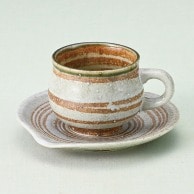 【直送品】山万 灰釉　ライン　コーヒー碗皿  72445－409 1個（ご注文単位1個）