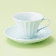 >【直送品】山万 かすみ青白磁　コーヒー碗皿  72506－409 1個（ご注文単位1個）