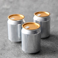 【直送品】BMターゲット 缶シーリング専用アルミ容器 円柱　250ml　フルオープン オールゴールド 1個（ご注文単位100個）