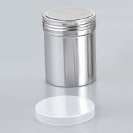 【直送品】 18－8　パウダー缶（アクリル蓋付）大 φ70×95  1個（ご注文単位1個）