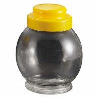 ガラス　保存ビン　地球型　イエロー（0．5L）   1個（ご注文単位1個）【直送品】