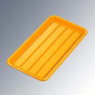 ハムバット　深型　黄　ABS樹脂 410×205×H55  1個（ご注文単位1個）【直送品】