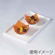 【直送品】 菓子ケース用バット　タイプ1　白 210×220×H15  1個（ご注文単位1個）