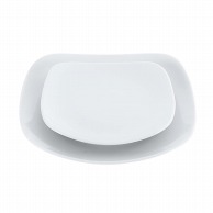 【直送品】 磁器　中華・洋食兼用食器　白撫角皿　15cm   1個（ご注文単位1個）