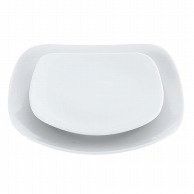 【直送品】 磁器　中華・洋食兼用食器　白撫角皿　12cm   1個（ご注文単位1個）