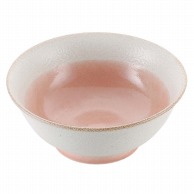 磁器　中華食器　釉彩ピンク　高台丼　6．5寸   1個（ご注文単位1個）【直送品】