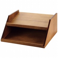 木製　カトラリーボックス用台　2段4列　茶   1個（ご注文単位1個）【直送品】