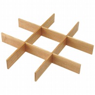 【直送品】 木製　正角箱　9仕切り　白木   1個（ご注文単位1個）