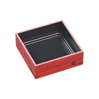 エフピコ 折箱　WPS－角　本体 117－117　V 赤焼板目黒 30枚/袋（ご注文単位18袋）【直送品】