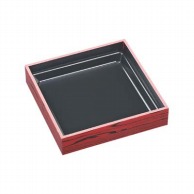 エフピコ 折箱　WPS－角　本体 194－194　V 赤焼板目黒 15枚/袋（ご注文単位12袋）【直送品】