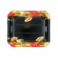 エフピコ 寿司容器　美彩　本体 3－6 金フチ扇 50枚/袋（ご注文単位8袋）【直送品】