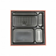 【直送品】 エフピコ 折箱弁当容器　本体 WU－170－4 赤板目 20枚/袋（ご注文単位6袋）