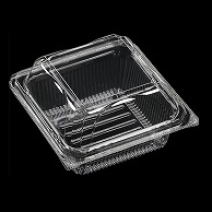 エフピコ ハンバーガー用嵌合折蓋容器　APSA 14－14（75）BG 透明 50個/袋（ご注文単位12袋）【直送品】