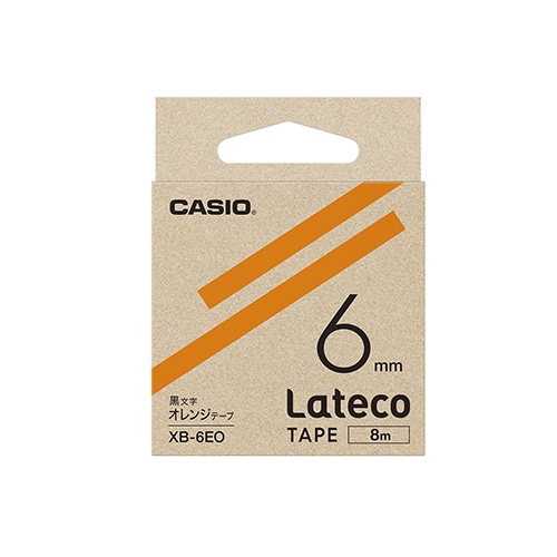 カシオ ラベルライターテープ XB6EO オレンジ XB6EO 1個（ご注文単位1個）【直送品】
