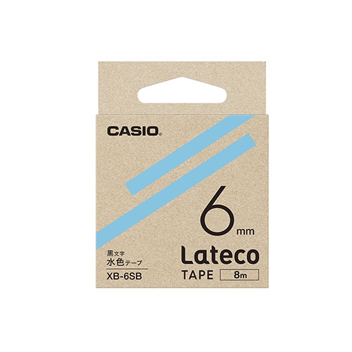 カシオ ラベルライターテープ XB6SB 水色 XB6SB 1個（ご注文単位1個）【直送品】