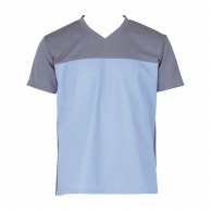 入浴介護Tシャツ　403340　M　ブルー   1枚（ご注文単位1枚）【直送品】