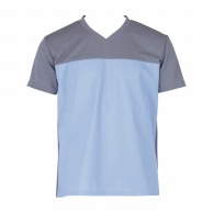 入浴介護Tシャツ　403340　LL　ブルー   1枚（ご注文単位1枚）【直送品】