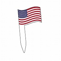 【直送品】 金久 ケーキピック　プチポイント アメリカ国旗 PSP－071 100枚/袋（ご注文単位1袋）