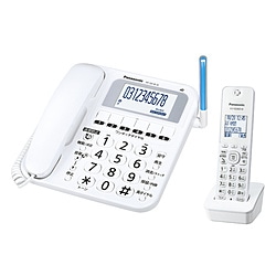 パナソニック コードレス電話機  ホワイト VE-GE18DL-W ［子機1台 /コードレス］ VEGE18DLW 1個（ご注文単位1個）【直送品】