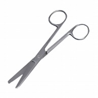 >【直送品】 一般外科剪刀　両鈍・直　ネジ止 E220－295　18cm  1個（ご注文単位1個）