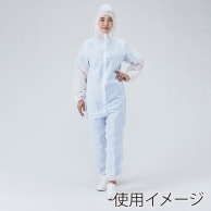 【直送品】 メディテックジャパン フード付　ジャンプスーツ M FJS－M　ホワイト 50枚/袋（ご注文単位1袋）