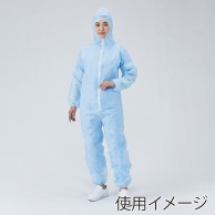 【直送品】 メディテックジャパン フード付　ジャンプスーツ M FJSB－M　ブルー 50枚/袋（ご注文単位1袋）