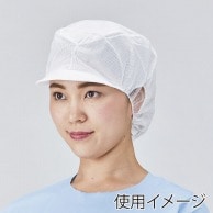 >【直送品】 メディテックジャパン つば付帯電帽 L ECT－L　ホワイト 20枚/袋（ご注文単位10袋）
