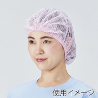 メディテックジャパン モブキャップ フリーサイズ CAP－001P　ピンク 100枚/袋（ご注文単位10袋）【直送品】