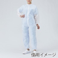>【直送品】 メディテックジャパン ジャンプスーツ M JS－M　ホワイト 50枚/袋（ご注文単位1袋）