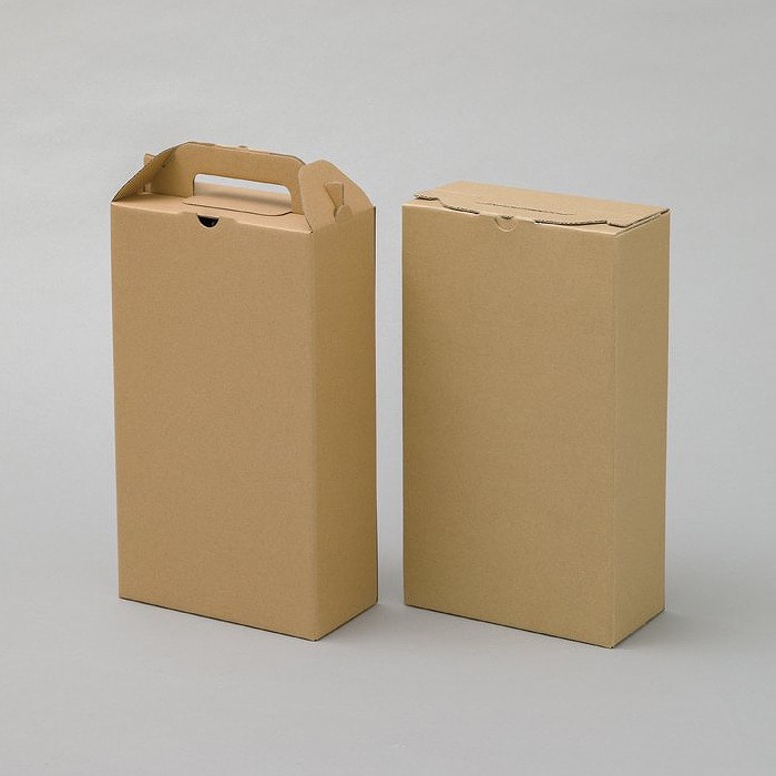 【直送品】 和気 ワンタッチボトルケース 2本箱 クラフト 50枚/箱（ご注文単位1箱）