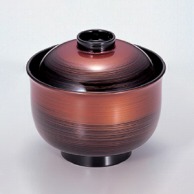 【直送品】 若泉漆器 3．3寸リリー椀　茶金かすみ  W－1－9 1個（ご注文単位1個）