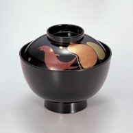 >若泉漆器 新越前椀　黒老松  W－1－34 1個（ご注文単位1個）【直送品】