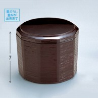 若泉漆器 低型木彫一人用飯器　溜内朱  W－3－58 1個（ご注文単位1個）【直送品】