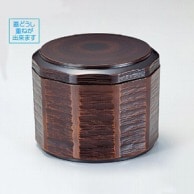 【直送品】 若泉漆器 低型木彫一人用飯器　栃  W－3－60 1個（ご注文単位1個）