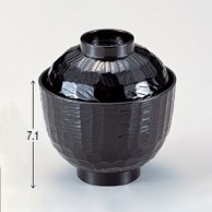 若泉漆器 3．2寸木彫小吸椀　黒  W－3－84 1個（ご注文単位1個）【直送品】