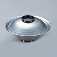 若泉漆器 5．3寸平富士煮物椀　銀渦刷毛目  W－6－70 1個（ご注文単位1個）【直送品】