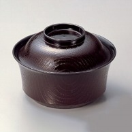 若泉漆器 5寸富士型丼椀　溜  W－7－45 1個（ご注文単位1個）【直送品】