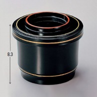 若泉漆器 新竹型飯器　グリーン金ライン内朱  W－7－86 1個（ご注文単位1個）【直送品】