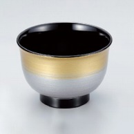 若泉漆器 3．3寸美里汁椀　金銀光彩  W－8－80 1個（ご注文単位1個）【直送品】