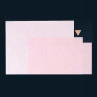 【直送品】 若泉漆器 和紙マット 金銀雲流紙 ピンク 中 1-139-8 100枚/束（ご注文単位1束）