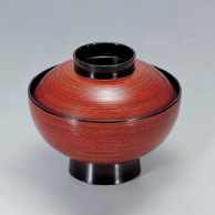 【直送品】 若泉漆器 御殿吸椀　春慶刷毛目  1－171－3 1個（ご注文単位1個）