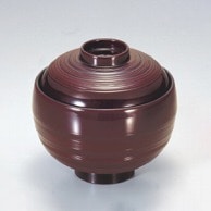 若泉漆器 卵型吸椀　溜  1－181－7 1個（ご注文単位1個）【直送品】