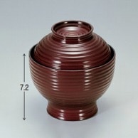 若泉漆器 ロクロ吸椀　溜  1－183－15 1個（ご注文単位1個）【直送品】