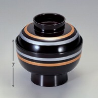 若泉漆器 平安型吸椀　うるみ金銀線引  1－186－5 1個（ご注文単位1個）【直送品】