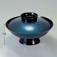 >【直送品】 若泉漆器 5．5寸小槌煮物椀　ブルー玉虫色  1－206－8 1個（ご注文単位1個）