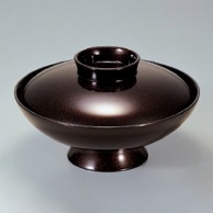 【直送品】 若泉漆器 6寸小槌煮物椀　茶パール  1－207－12 1個（ご注文単位1個）